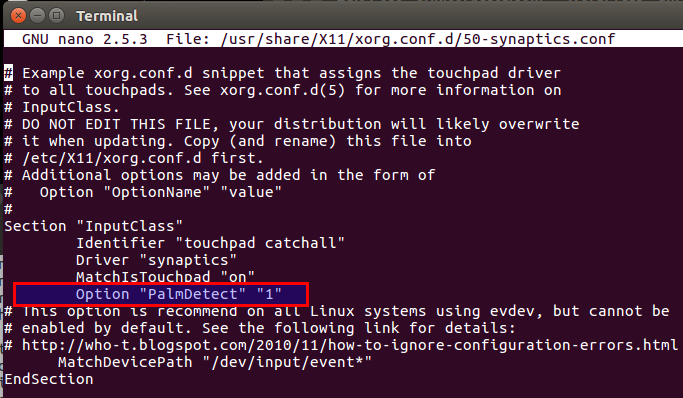 edit 50-synaptics.conf